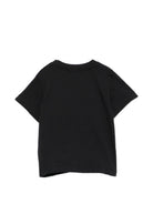 T-shirt per neonati Moschino Kids nera con stampa grafica tre Teddy Bear - Rubino Kids