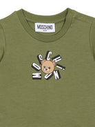 T-shirt per neonati Moschino Kids verde con motivo Teddy Bear - Rubino Kids