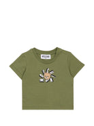 T-shirt per neonati Moschino Kids verde con motivo Teddy Bear - Rubino Kids
