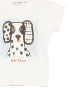 T-shirt per neonato Bobo Choses bianca stampa grafica cane - Rubino Kids