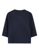 T-shirt per neonato BOSS Kids blu con stampa con logo - Rubino Kids