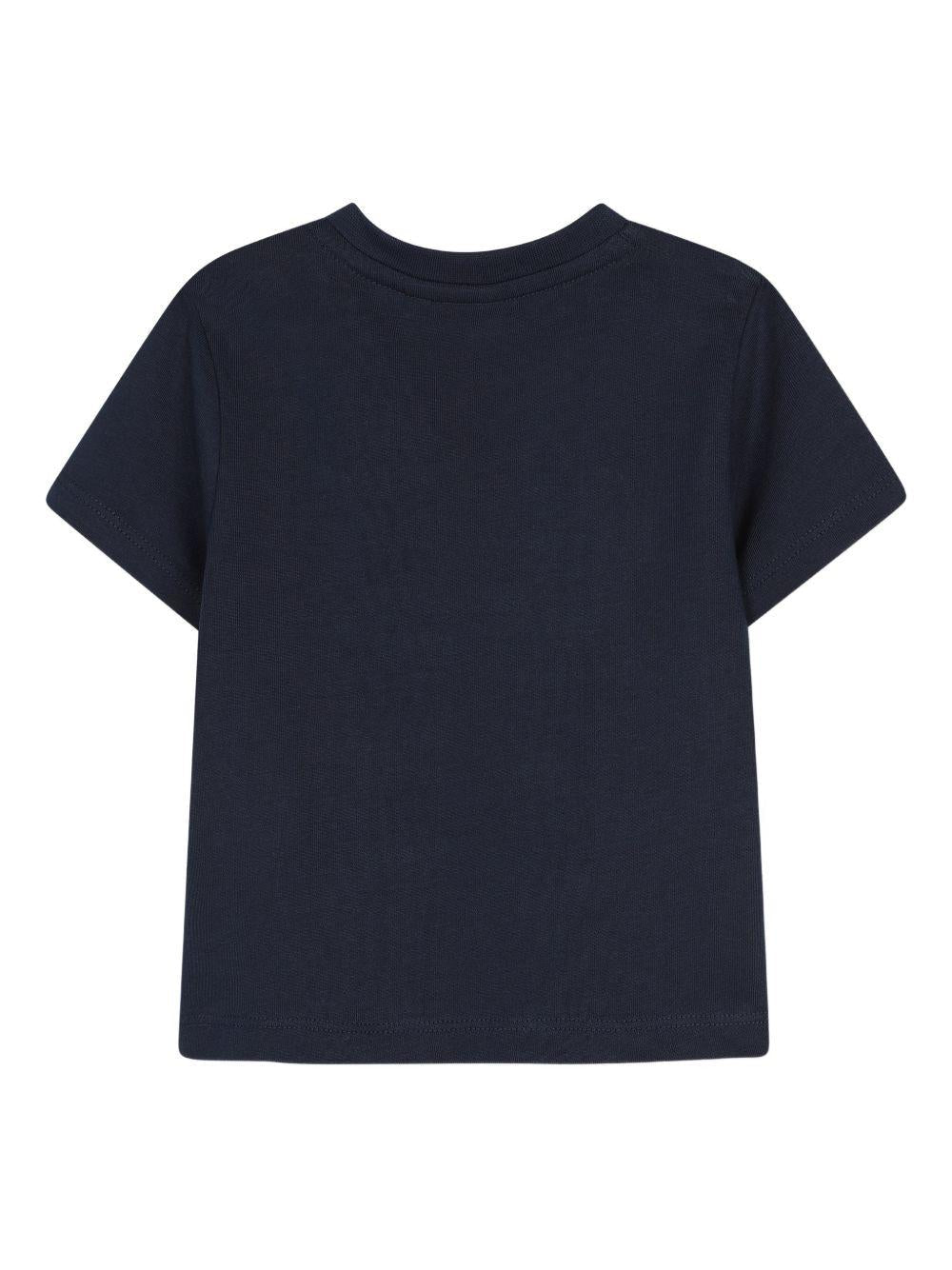 T-shirt per neonato Boss Kids blu navy a girocollo - Rubino Kids