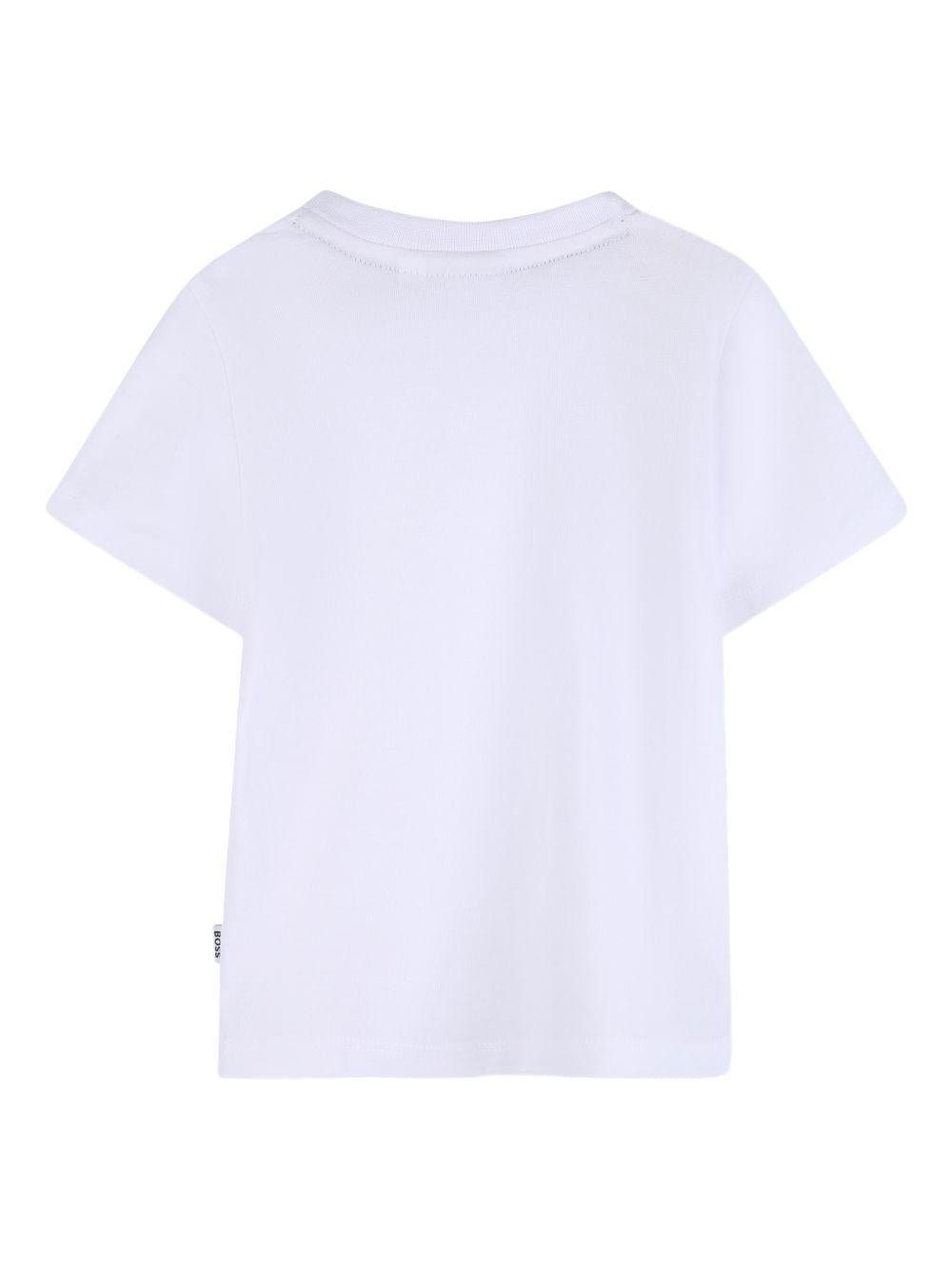 T-shirt per neonato Boss Kids con stampa grafica sul davanti - Rubino Kids