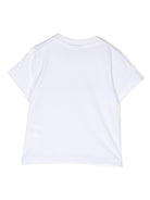 T-shirt per neonato BOSS Kidswear bianco con stampa - Rubino Kids