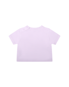 T-shirt per neonato Burberry Kids bianca con stampa bear - Rubino Kids