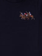 T-shirt per neonato Burberry Kids nera con Equestrian Knight sul davanti - Rubino Kids