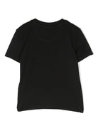 T-shirt per neonato Calvin Klein Kids nero con stampa logo sul davanti - Rubino Kids