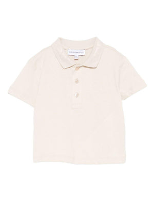 Emporio Armani Kids beige logo T-shirt for newborns