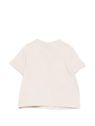 T-shirt per neonato Emporio Armani Kids beige con stampa pallina da tennis - Rubino Kids