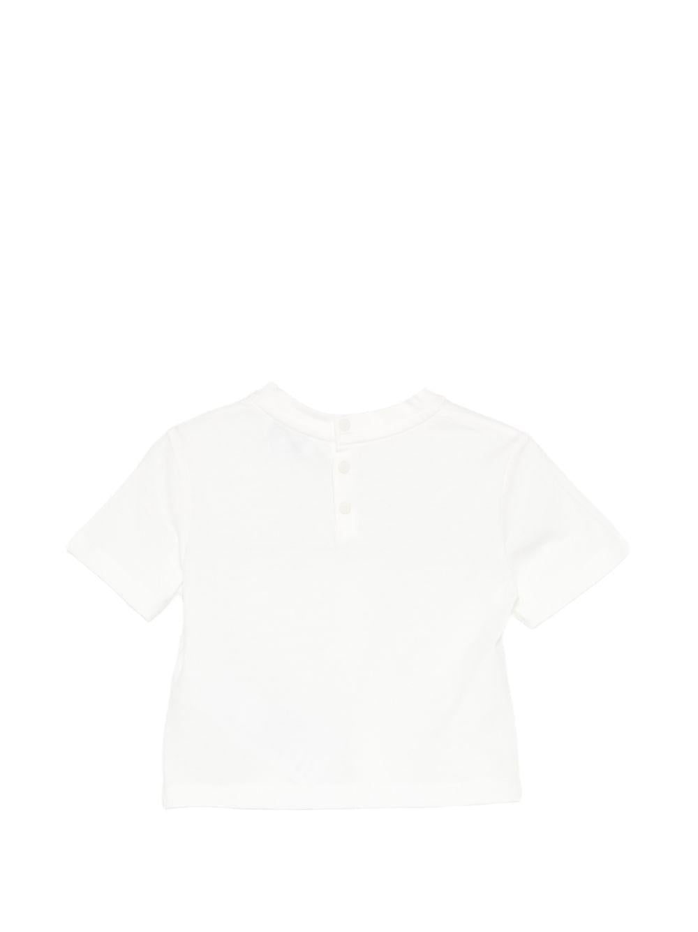 T-shirt per neonato Emporio Armani Kids bianca con logo sul davanti - Rubino Kids