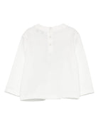 T-shirt per neonato Emporio Armani Kids bianca con logo sul davanti - Rubino Kids
