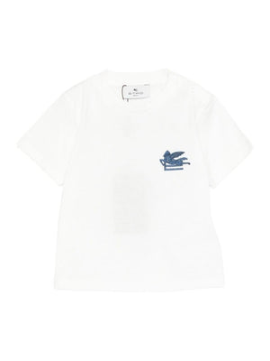 T-shirt per neonato ETRO KIDS bianca con logo sul davanti