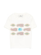 T-shirt per neonato ETRO KIDS bianca con stampa grafica - Rubino Kids