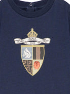 T-shirt per neonato Fendi Kids blu con stampa - Rubino Kids