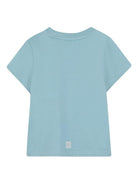T-shirt per neonato Givenchy Kids azzurra con stampa logo frontale - Rubino Kids