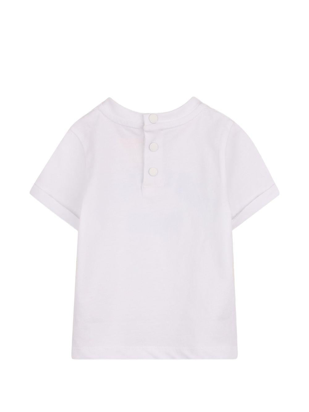 T-shirt per neonato Givenchy Kids bianca con ricamo logo - Rubino Kids