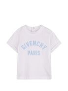 T-shirt per neonato Givenchy Kids bianca con ricamo logo - Rubino Kids