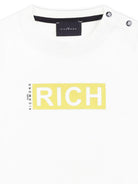 T-shirt per neonato John Richmond Junior bianco con logo - Rubino Kids