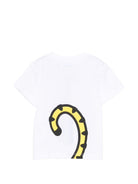 T-shirt per neonato Kenzo Kids bianca con stampa tigre sul davanti - Rubino Kids