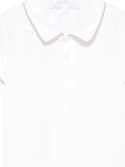 T-shirt per neonato Mariella Ferrari bianca con dettagli beige - Rubino Kids