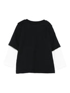 T-shirt per neonato MSGM Kids nera con stampa logo - Rubino Kids