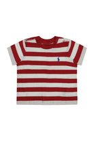 T-shirt per neonato Polo Ralph Lauren Kids multicolore con logo Polo Pony sul davanti - Rubino Kids
