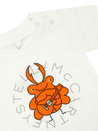 T-shirt per neonato Stella McCartney Kids bianca con stampa grafica - Rubino Kids