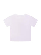 T-shirt per neonato Stella McCartney Kids bianca con stampa palla da basket sul davanti - Rubino Kids