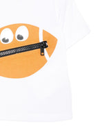 T-shirt per neonato Stella McCartney Kids bianca con stampa palla da rugby - Rubino Kids