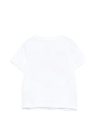 T-shirt per neonato Stella McCartney Kids bianca con stampa palla da rugby - Rubino Kids