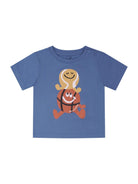 T-shirt per neonato Stella McCartney Kids blu con stampa palline da tennis e basket - Rubino Kids