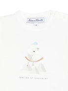 T-shirt per neonato Tartine Et Chocolat bianca con stampa grafica - Rubino Kids