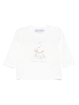 T-shirt per neonato Tartine Et Chocolat bianca con stampa grafica