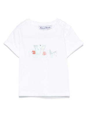 T-shirt per neonato Tartine Et Chocolat bianco con stampa