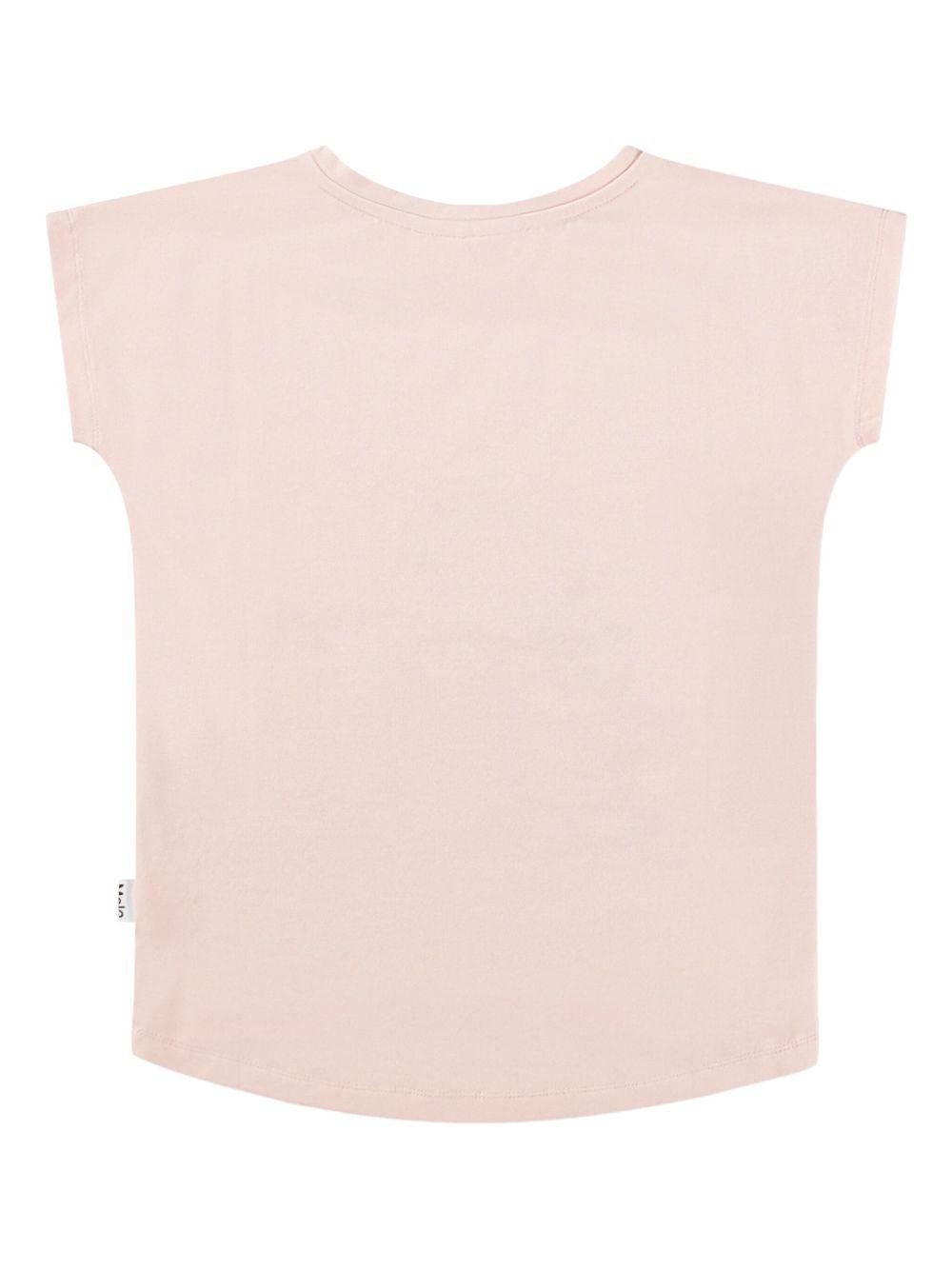T-shirt Ragnhilde per bambina Molo rosa con stampa animali - Rubino Kids