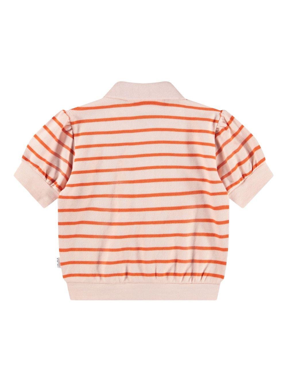 T-shirt Raki per bambina Molo rosa con design a righe - Rubino Kids