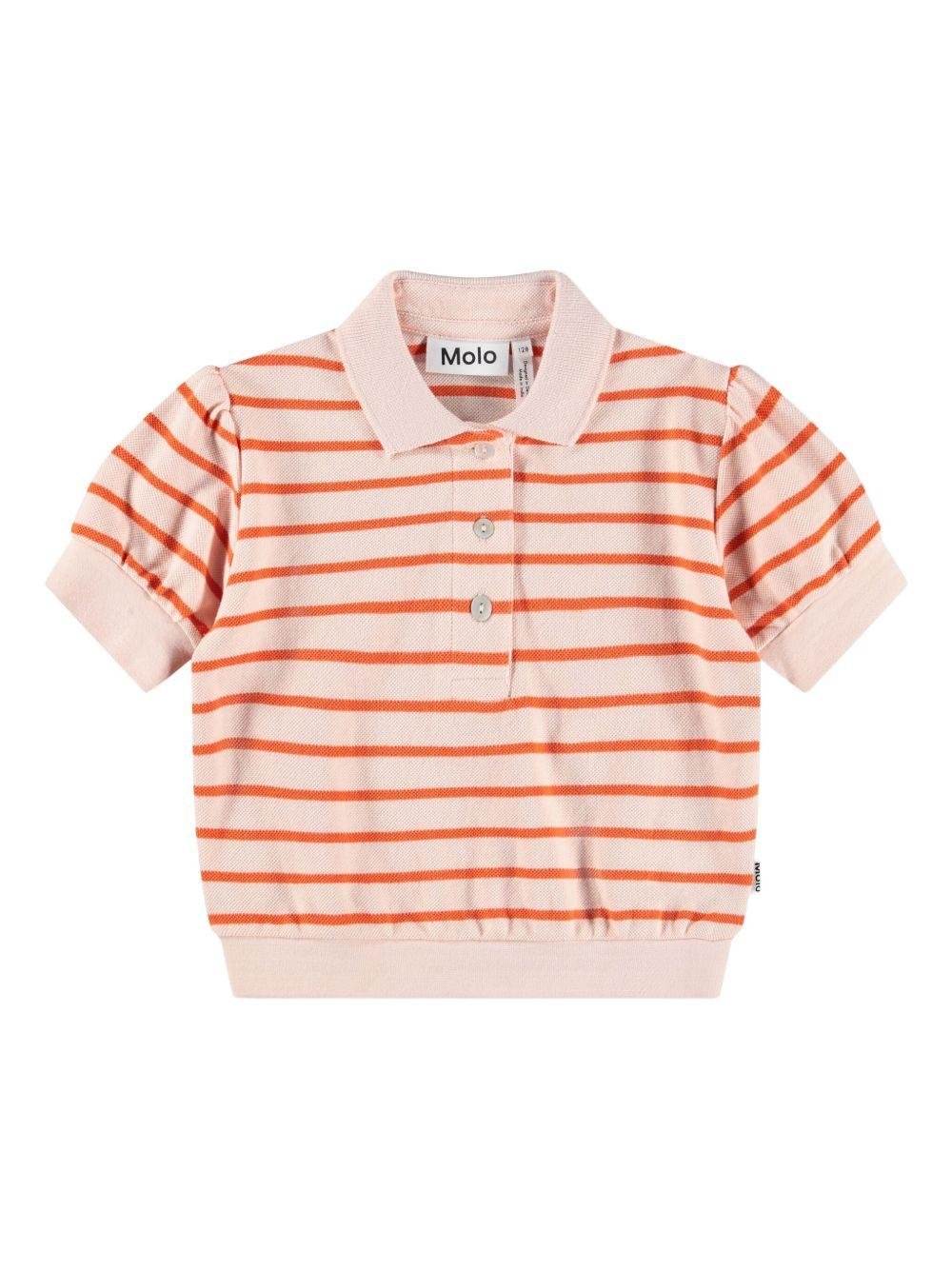 T-shirt Raki per bambina Molo rosa con design a righe - Rubino Kids