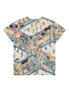 T-shirt Ralphie per bambino Molo multicolore con stampa all - over - Rubino Kids