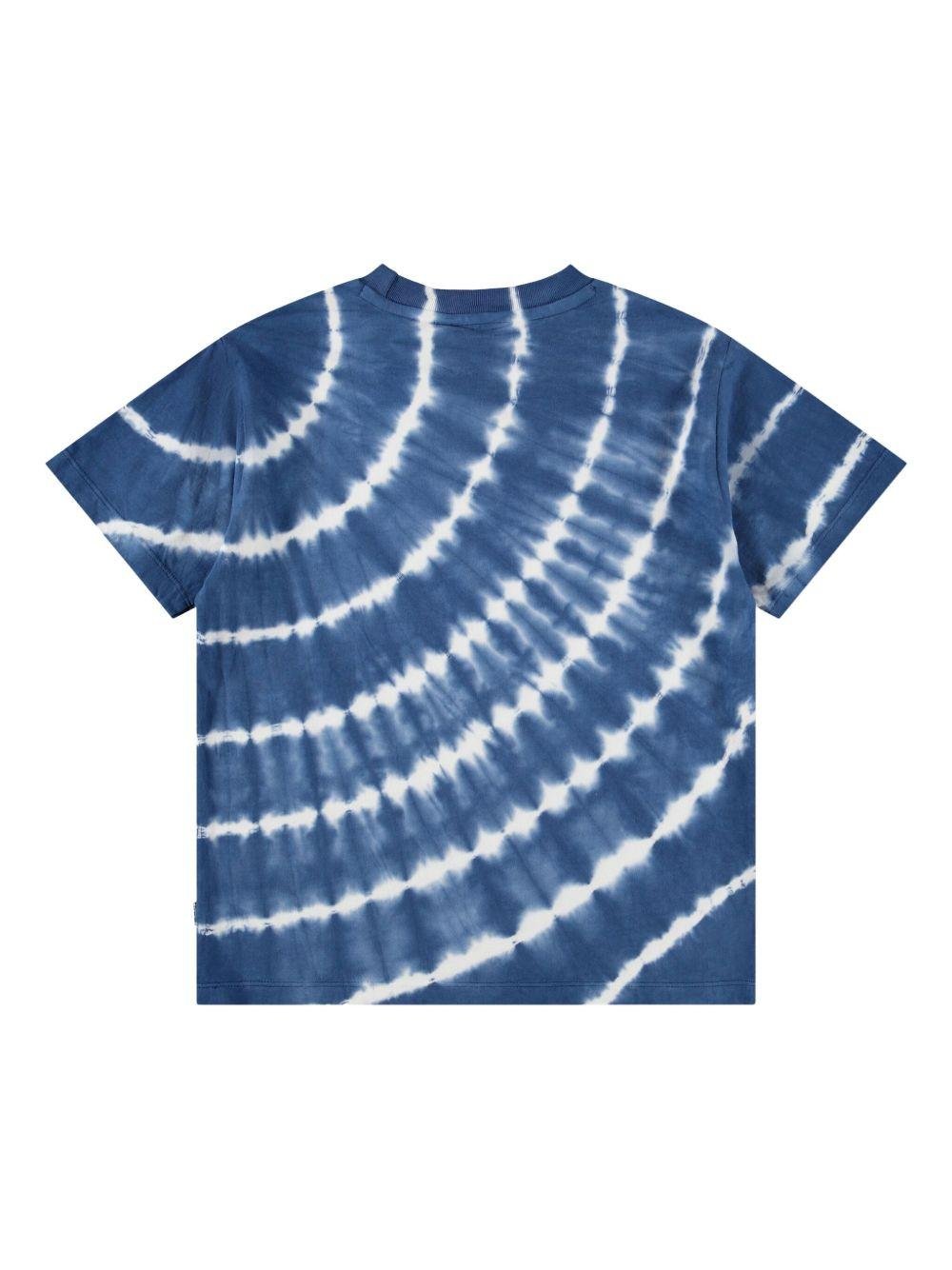 T-shirt Riley per bambino Molo blu con fantasia tie - dye - Rubino Kids