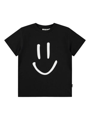 T-shirt Roxo per bambini Molo nera con stampa smile
