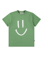 T-shirt Roxo per bambini Molo verde con stampa smile - Rubino Kids