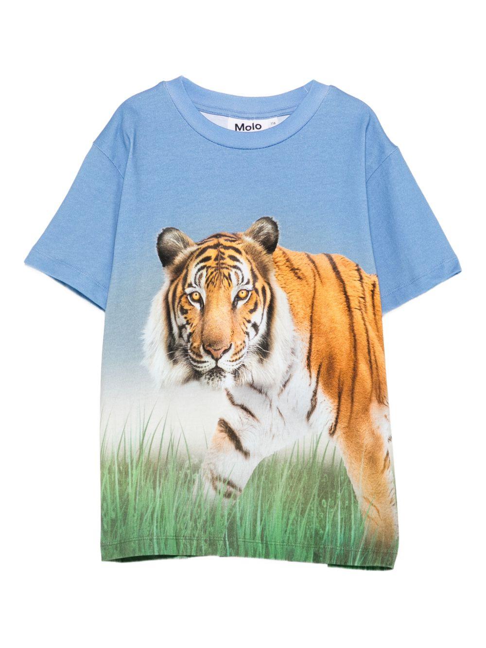 T-shirt Rubin per bambino Molo multicolor con stampa tigre - Rubino Kids