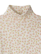 T-shirt Tahiti per bambina Bonpoint bianca a maniche lunghe e stampa con ciliegie - Rubino Kids