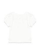 T-shirt Teddy Bear per neonato Moschino Kids bianco con girocollo - Rubino Kids