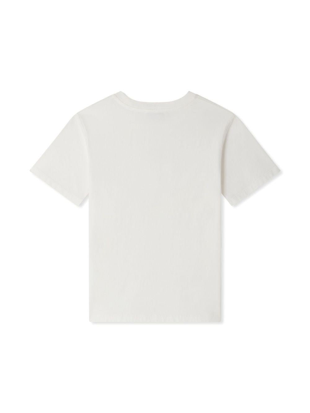 T-shirt Thibald per bambino Bonpoint bianco con girocollo - Rubino Kids