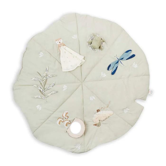 Tappetino attività per neonati Avery Row verde con applicazioni in rilievo - Rubino Kids