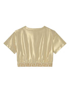 Top crop per bambina Versace Kids oro metallizzato - Rubino Kids