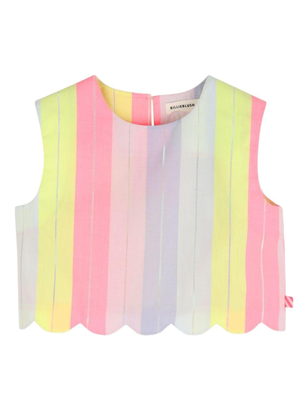 Top per bambina Billieblush multicolore a righe - Rubino Kids