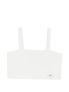 Top per bambina Elisabetta Franchi al Mia Bambina bianco con spalline sottili - Rubino Kids