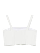 Top per bambina Elisabetta Franchi al Mia Bambina bianco con spalline sottili - Rubino Kids